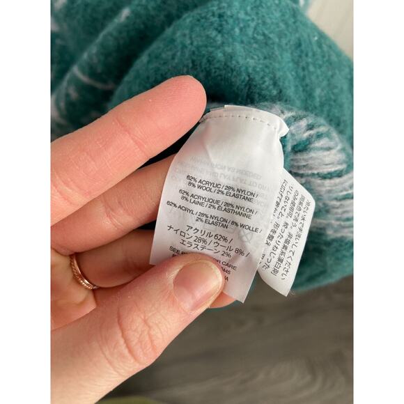 J. Crew Sweater Fair Isle Women's Large Blue Wool Knit Casual Crewneck Pullover - Picture 4 of 5